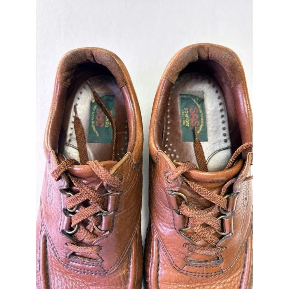 SAS Time Out Walking Shoes Mens 11.5 M Brown Good Leather Lace‎ Up Comfort USA